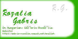 rozalia gabris business card